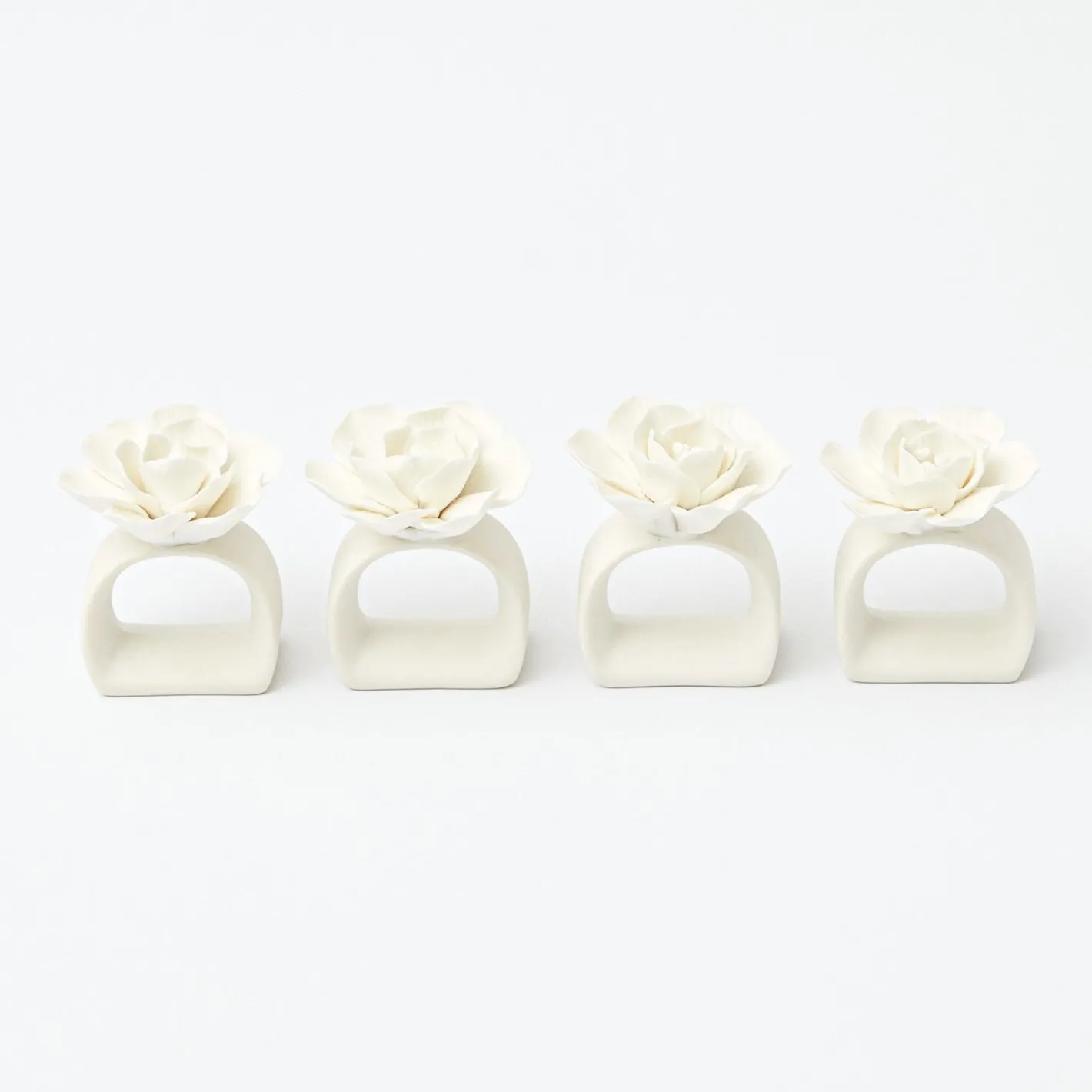 Napkin Rings & Bows | For The Hostess<Mrs. Alice Fiore Porcelain Napkin Rings (Set of 4)