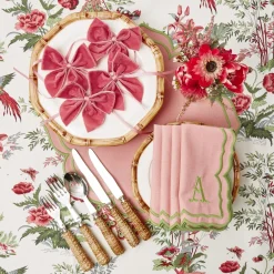 Napkins | Mrs. Alice Monogram<Mrs. Alice Fleur Pink Napkins (Set of 4)