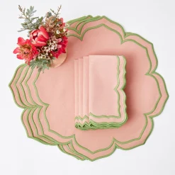 Napkins | Mrs. Alice Monogram<Mrs. Alice Fleur Pink Napkins (Set of 4)