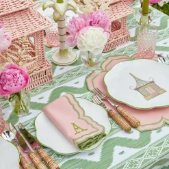 Napkins | Mrs. Alice Monogram<Mrs. Alice Fleur Pink Napkins (Set of 4)