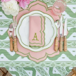 Napkins | Mrs. Alice Monogram<Mrs. Alice Fleur Pink Napkins (Set of 4)