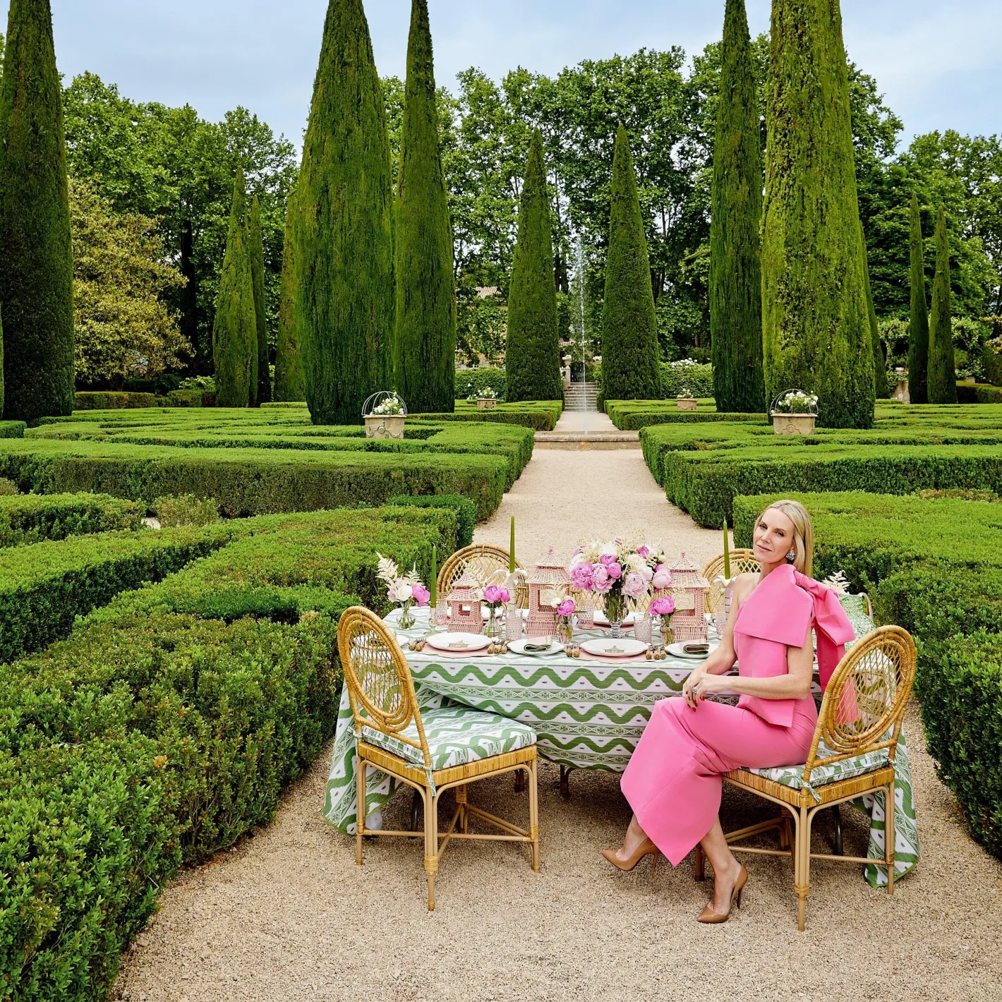 Table Linen Sets | Mrs. Alice Monogram<Mrs. Alice Fleur Pink Placemats & Napkins (Set of 4)