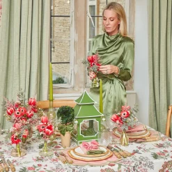 Table Linen Sets | Mrs. Alice Monogram<Mrs. Alice Fleur Pink Placemats & Napkins (Set of 4)