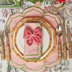 Table Linen Sets | Mrs. Alice Monogram<Mrs. Alice Fleur Pink Placemats & Napkins (Set of 4)