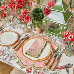 Table Linen Sets | Mrs. Alice Monogram<Mrs. Alice Fleur Pink Placemats & Napkins (Set of 4)