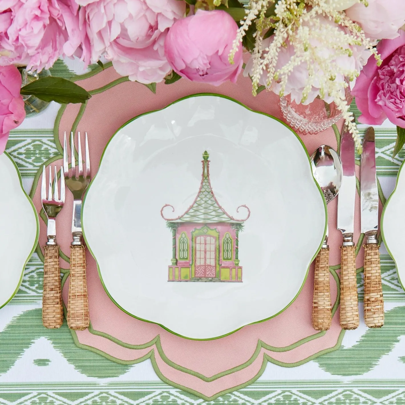 Table Linen Sets | Mrs. Alice Monogram<Mrs. Alice Fleur Pink Placemats & Napkins (Set of 4)
