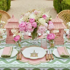 Table Linen Sets | Mrs. Alice Monogram<Mrs. Alice Fleur Pink Placemats & Napkins (Set of 4)