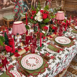 Christmas Decorations<Mrs. Alice Flocked Burgundy Reindeer (Pair)