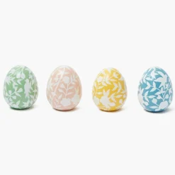 Spring Decorations<Mrs. Alice Floral Tole Eggs (Set of 4)