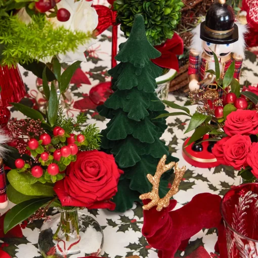 Christmas Decorations<Mrs. Alice Forest Green Flocked Fir Tree (Pair)