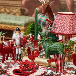 Christmas Decorations<Mrs. Alice Forest Green Rattan Reindeer Family