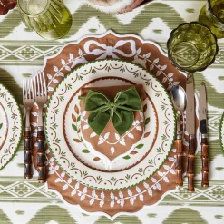 Napkin Rings & Bows | For The Chalet<Mrs. Alice Forest Green Velvet Napkin Bows (Set of 4)
