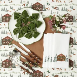 Napkin Rings & Bows | For The Chalet<Mrs. Alice Forest Green Velvet Napkin Bows (Set of 4)