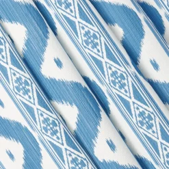 Serena Fresson Fabrics<Mrs. Alice French Blue Ikat Stripe Fabric
