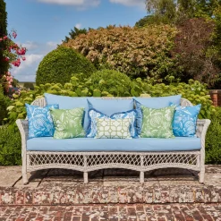 Serena Fresson Fabrics<Mrs. Alice French Blue Ikat Stripe Fabric
