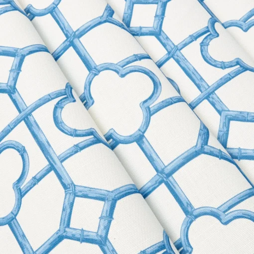 Serena Fresson Fabrics<Mrs. Alice French Blue Shaded Bamboo Fabric