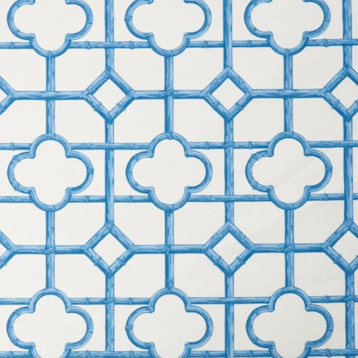 Serena Fresson Fabrics<Mrs. Alice French Blue Shaded Bamboo Fabric