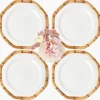 Dinner Plates | Crockery Sets<Mrs. Alice Geometric Bamboo Dinner Plate (Set of 4)