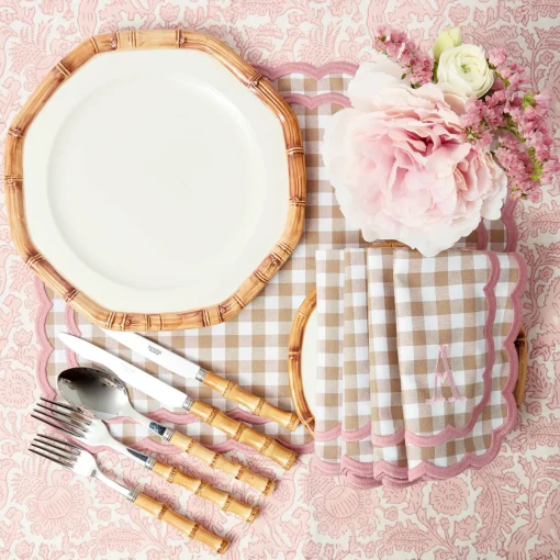 Dinner Plates | Crockery Sets<Mrs. Alice Geometric Bamboo Dinner Plate (Set of 4)
