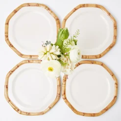 Dinner Plates | Crockery Sets<Mrs. Alice Geometric Bamboo Dinner Plate (Set of 4)