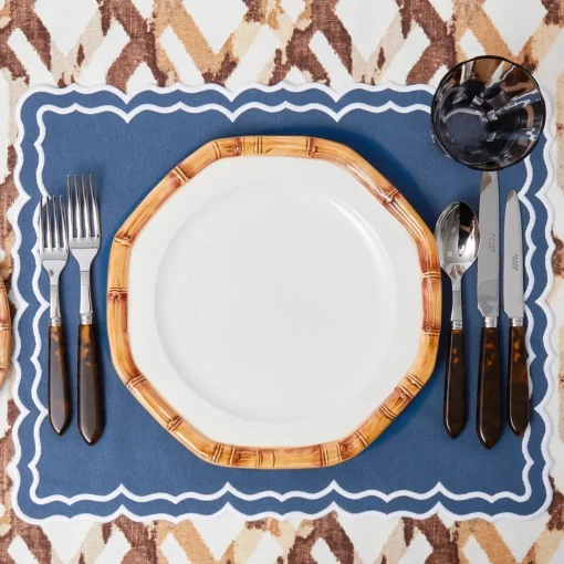 Dinner Plates | Crockery Sets<Mrs. Alice Geometric Bamboo Dinner Plate (Set of 4)