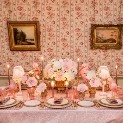 Summer Candleware | Candle Holders<Mrs. Alice Gisele Pink Candle Holder (Pair)