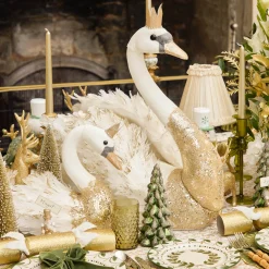 Christmas Decorations<Mrs. Alice Giselle Glitter Swan (Pair)