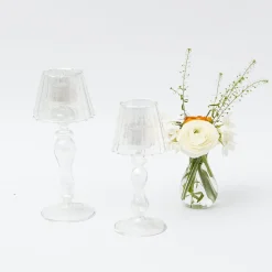 Summer Glassware | Summer Candleware<Mrs. Alice Glass Lantern Tea Light Holder (Pair) - 18cm