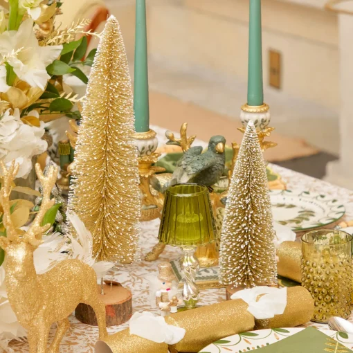 Christmas Decorations<Mrs. Alice Gold Glitter Trees (Set of 3)