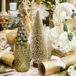 Christmas Decorations<Mrs. Alice Gold Glitter Trees (Set of 3)