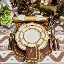 Starter Plates<Mrs. Alice Gold Petal Bamboo Ceramic Starter Plate