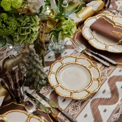 Starter Plates<Mrs. Alice Gold Petal Bamboo Ceramic Starter Plate