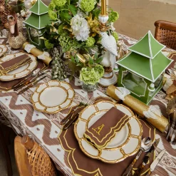 Starter Plates<Mrs. Alice Gold Petal Bamboo Ceramic Starter Plate