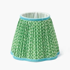 Summer Lighting | Lampshades<Mrs. Alice Green & Blue Lotus Lampshade (18cm)