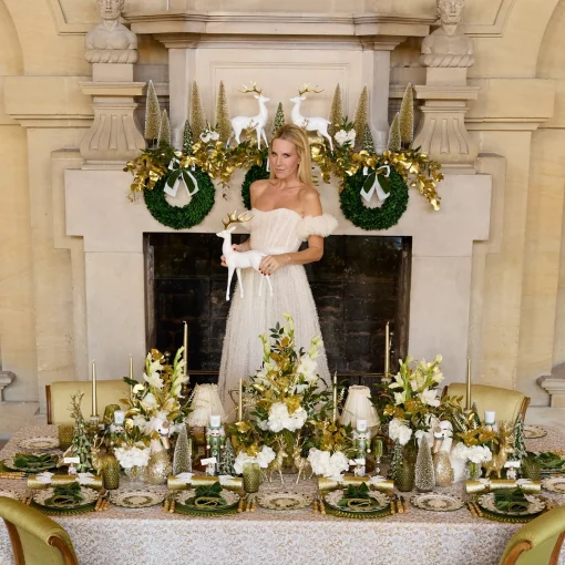 Placemats<Mrs. Alice Green & Gold Laurel Placemats (Set of 4)
