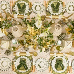 Placemats<Mrs. Alice Green & Gold Laurel Placemats (Set of 4)