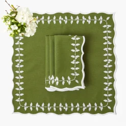 Napkins | For The Chalet<Mrs. Alice Green Bow Laurel Napkins (Set of 4)