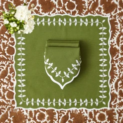 Napkins | For The Chalet<Mrs. Alice Green Bow Laurel Napkins (Set of 4)