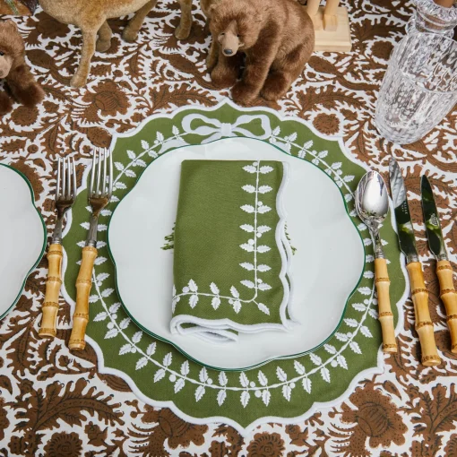 Napkins | For The Chalet<Mrs. Alice Green Bow Laurel Napkins (Set of 4)