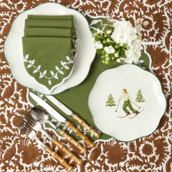Napkins | For The Chalet<Mrs. Alice Green Bow Laurel Napkins (Set of 4)