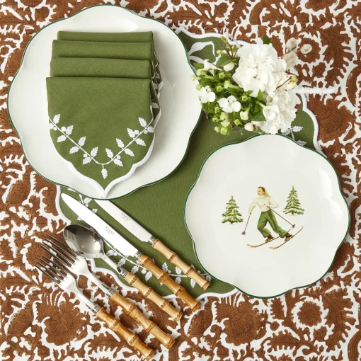 Napkins | For The Chalet<Mrs. Alice Green Bow Laurel Napkins (Set of 4)