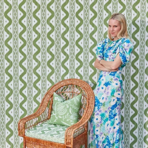 Serena Fresson Fabrics<Mrs. Alice Green Chelsea Square Fabric