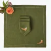 Napkins | For The Hostess<Mrs. Alice Green Embroidered Pheasant Linen Napkins (Set of 4)