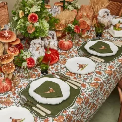 Napkins | For The Hostess<Mrs. Alice Green Embroidered Pheasant Linen Napkins (Set of 4)