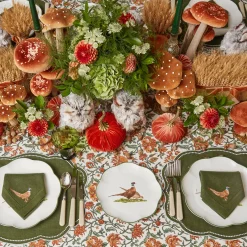 Napkins | For The Hostess<Mrs. Alice Green Embroidered Pheasant Linen Napkins (Set of 4)