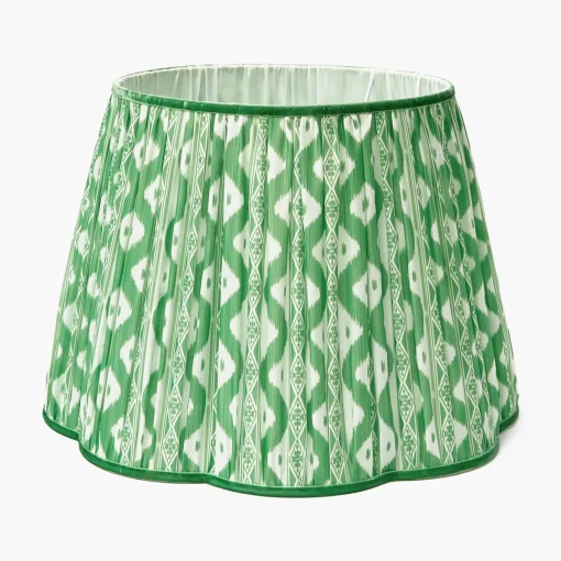 Lampshades<Mrs. Alice Green Ikat Scalloped Lampshade (40cm)