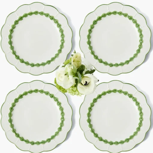 Dinner Plates | Crockery Sets<Mrs. Alice Green Laurel Dinner Plates (Set of 4)