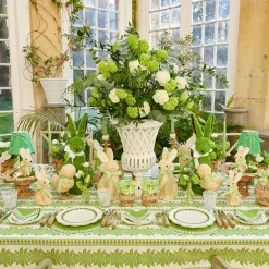 Rechargeable Table Lamps | For The Millenial<Mrs. Alice Green Leonora Lacquer Rechargeable Lamp with Green Lotus Bow Shade (18cm)