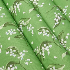 Serena Fresson Fabrics<Mrs. Alice Green Lily of the Valley Fabric