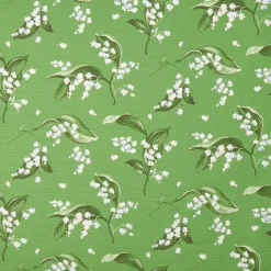 Serena Fresson Fabrics<Mrs. Alice Green Lily of the Valley Fabric
